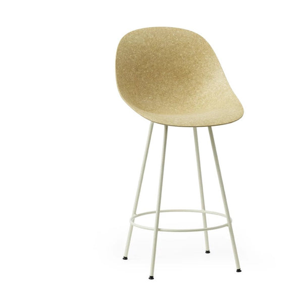 Ex-Display (Winchester Store) Normann Copenhagen Mat Breakfast Bar Chair - Cream legs