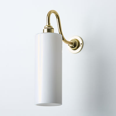 Old School Electric Parker Wall Light : Swan Arm : Bathroom Version