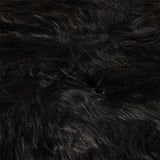 Wild (long) black sheepskin