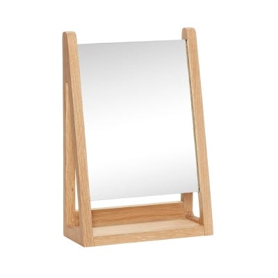 Point Table Mirror - oak wood