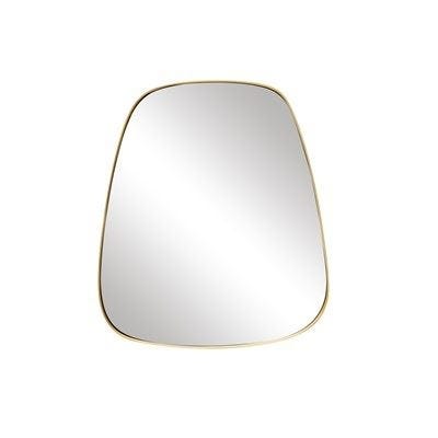 Small image of Metal framed trapezium mirror - Brass