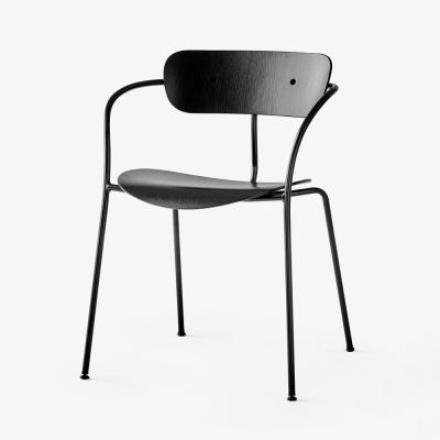 Small image of Pavilion chair - Black lacquered oak, With arms
