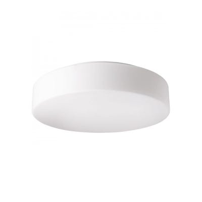 Small image of Flush bathroom wall / ceiling light - White with matt opal glass