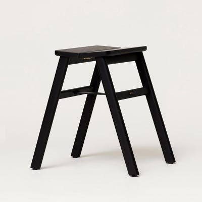 Small image of Angle stool - Black stained oak