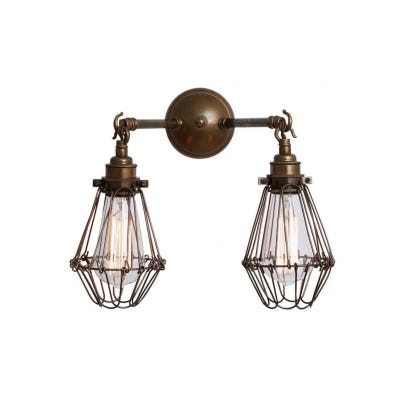 Small image of Vintage cage double wall light
