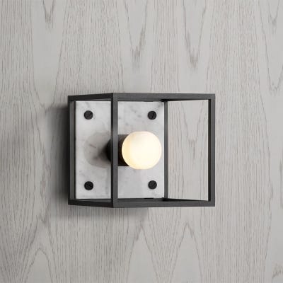 Small image of Caged Wall / Ceiling 1.0 Lamp Small - White Marble