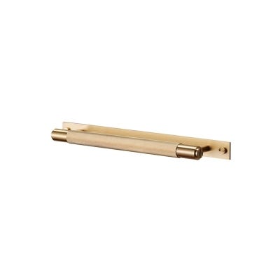 Small image of Pull bar - medium with plate - knurled pattern