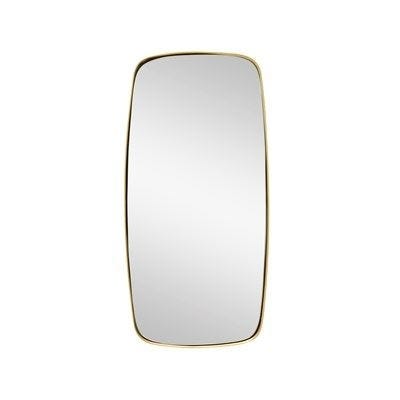 Small image of Metal framed rectangular mirror - Brass